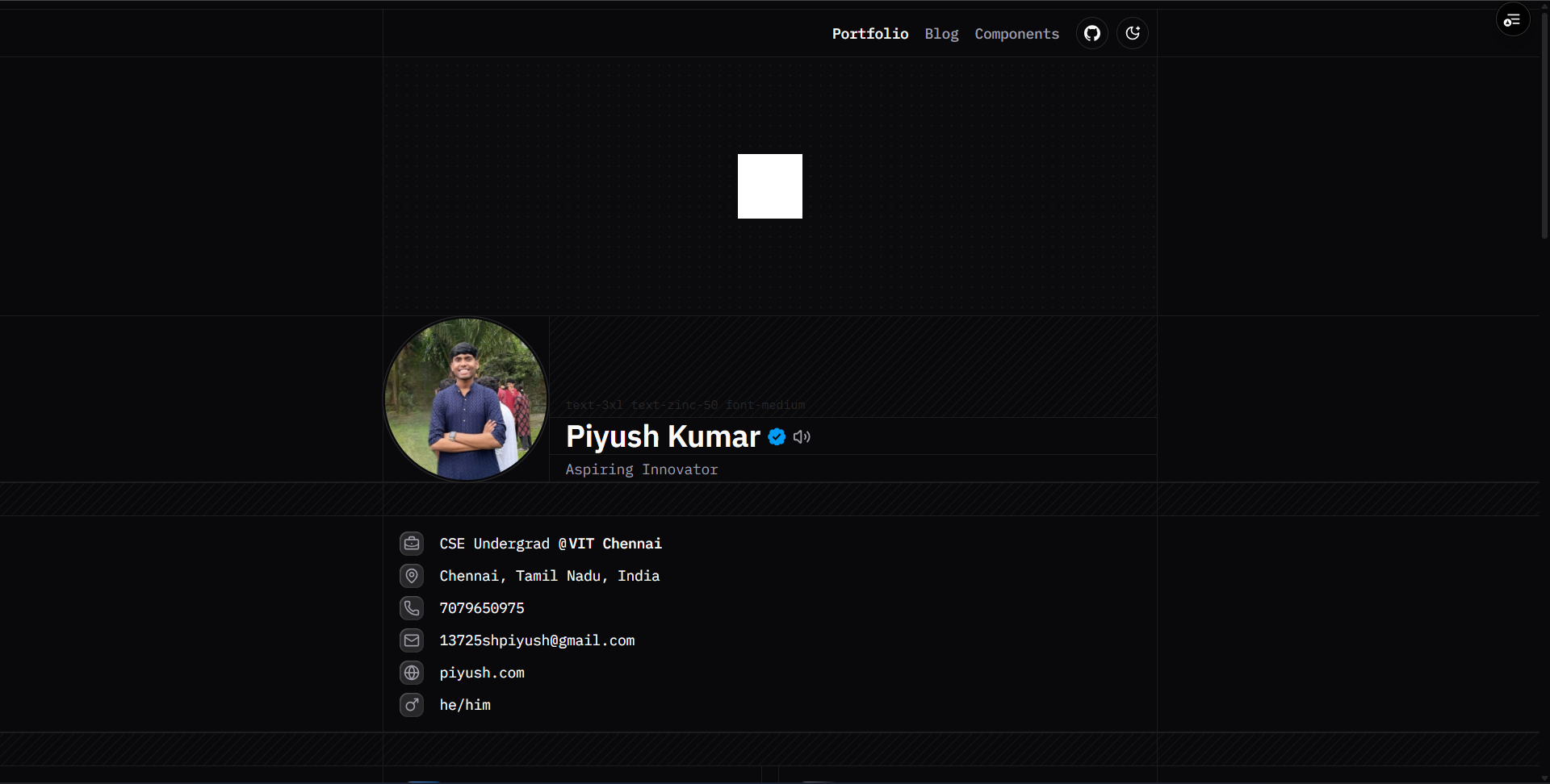 Professional Portfolio V1 - Full Stack Developer Portfolio with 3D Animations by Arham